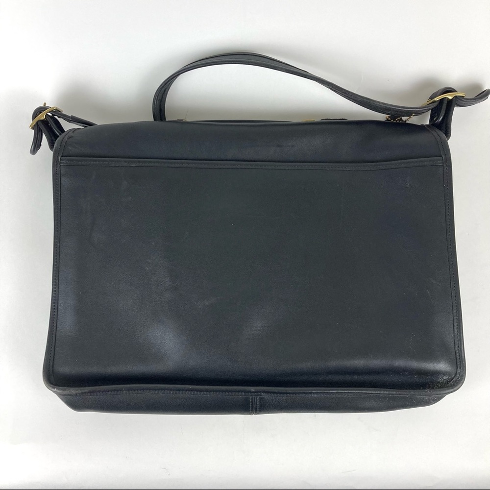 Coach Black Leather Messenger Bag with Gold Hardware - Picture 2 of 9